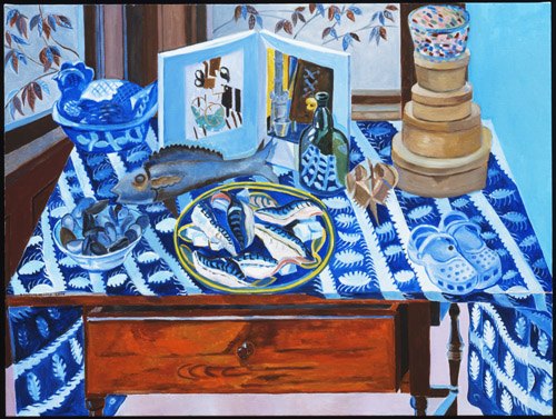 Blue Studio #5: With Mackerel and Braque's La Poele'