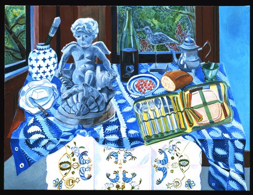 Garden Sculpture with Picnic