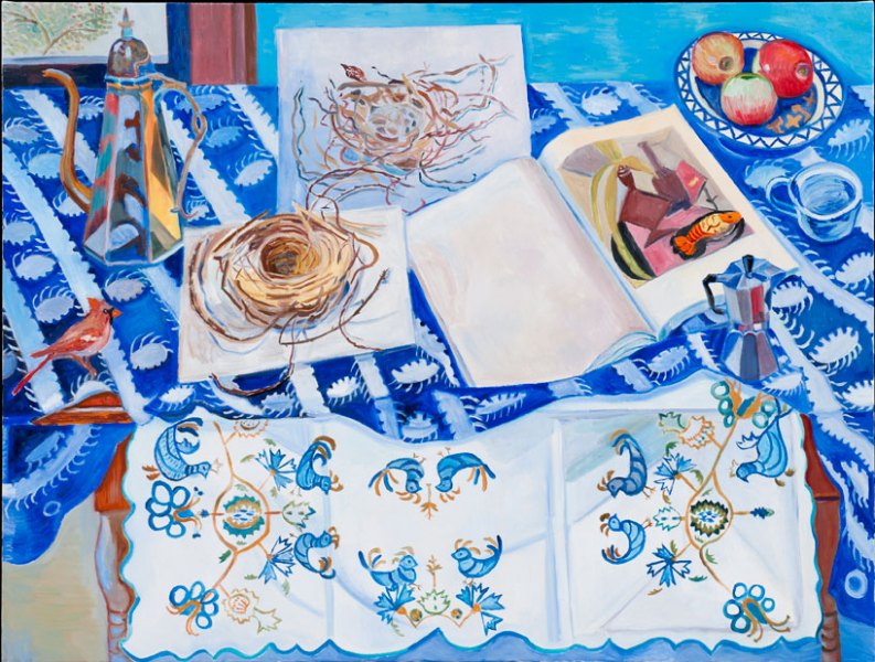"Breakfast with Braque", 36" x 48", oil on linen, 2014