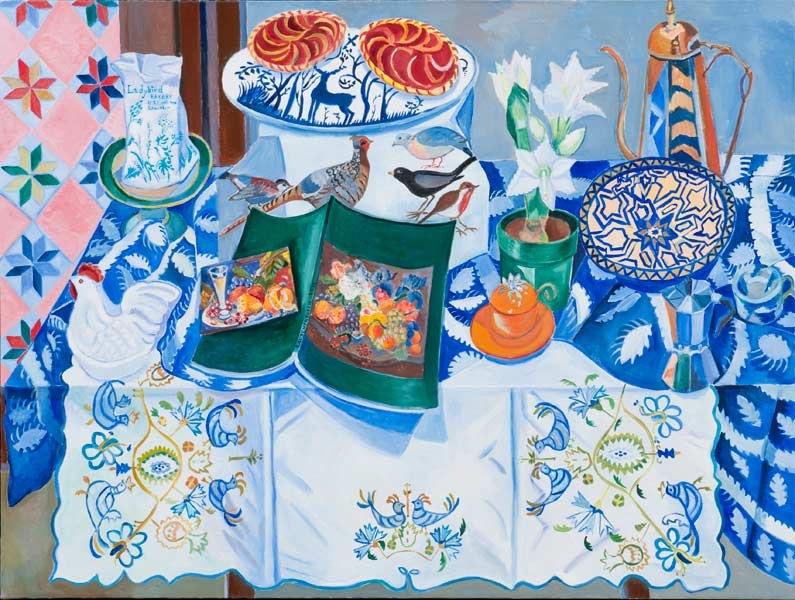 "Breakfast with Severin Roesen", oil on linen, 36" x 48", 2014