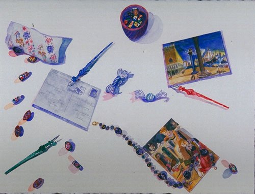 \"Postcard from Venice\" watercolor 28\" x 38\"