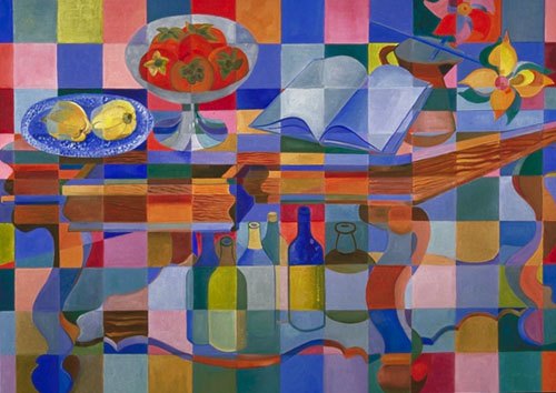 \"Persimmons and Quinces\" oil 36\" H x 51\" W