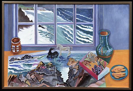 \"Cornwall Still Life with Gingerbread Men\", oil, 2003, 28\"H x 42\"W, 34\"H x 48\"W