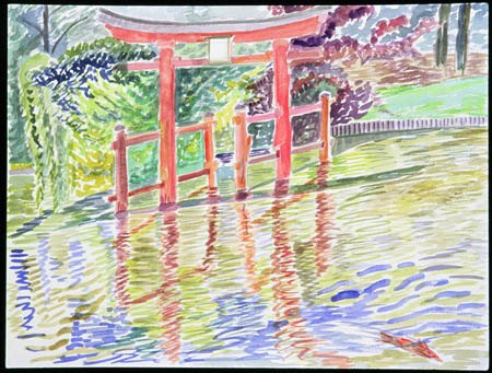 "Gate of Heaven: Study" watercolor, 2004, 18"H x 22"W