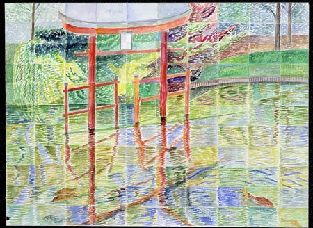 "The Gate of Heaven, Brooklyn Botanic Garden" watercolor, 2004, 28"H x 38"W