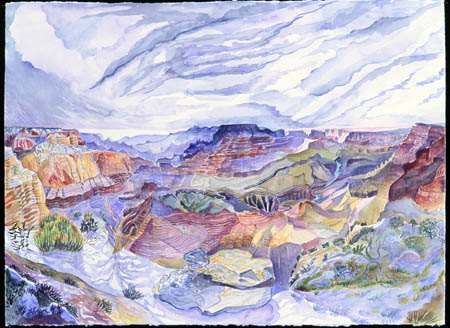 "Grand Canyon Suite" watercolor, 2002, 28"H x 38"W
