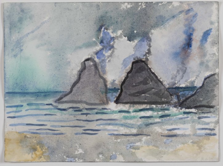 Megaliths #2, watercolor,  9 x 12 inches