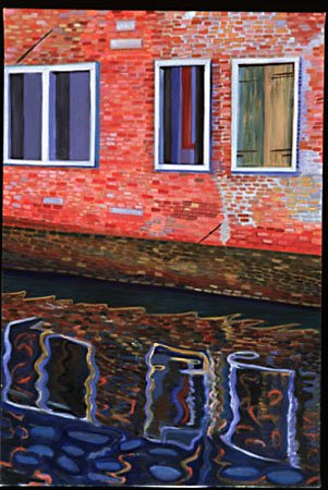 Behind the Scuola di San Rocco #1" Oil, 42"H x 27"W